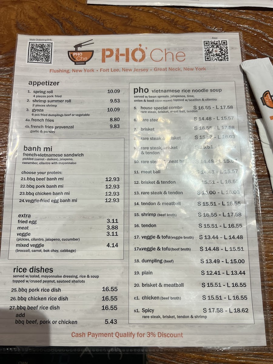 Menu Pho Che Fort Lee-2