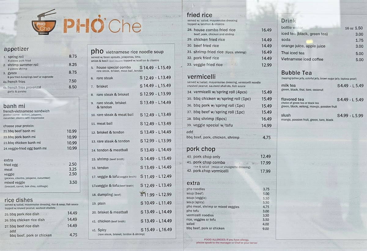 Menu Pho Che Fort Lee-3